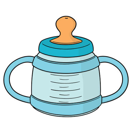 vector of baby bottleのイラスト素材