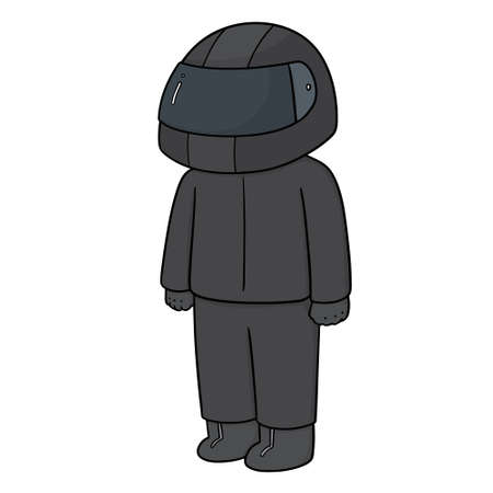 vector of man wearing helmetのイラスト素材