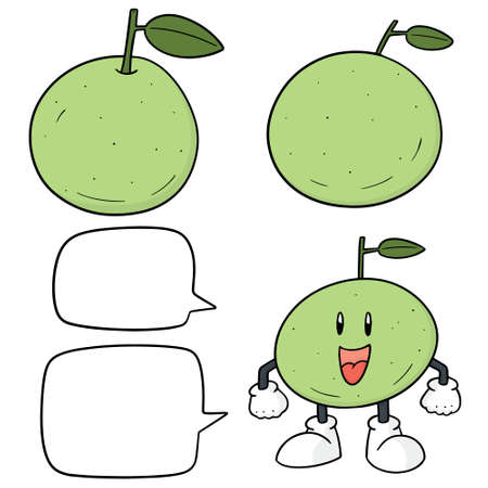 vector set of guavaのイラスト素材