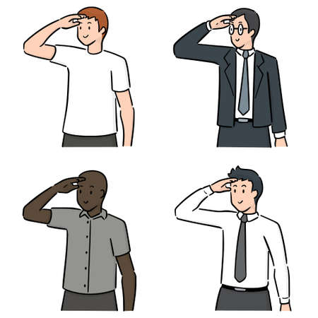 vector set of peopleのイラスト素材