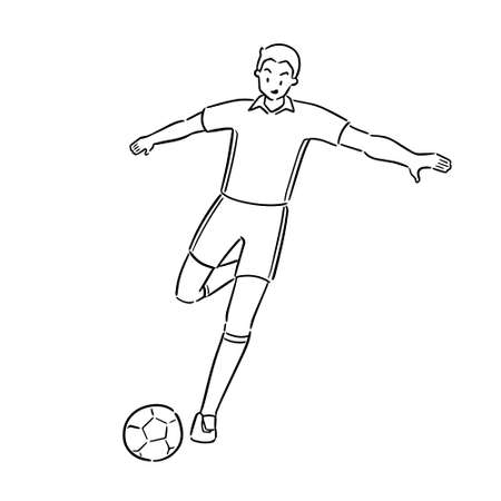 vector of soccer playerのイラスト素材