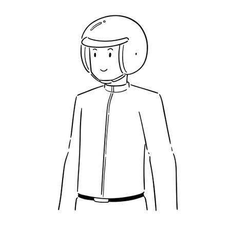 vector of man wearing helmetのイラスト素材