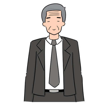 vector of elder manのイラスト素材