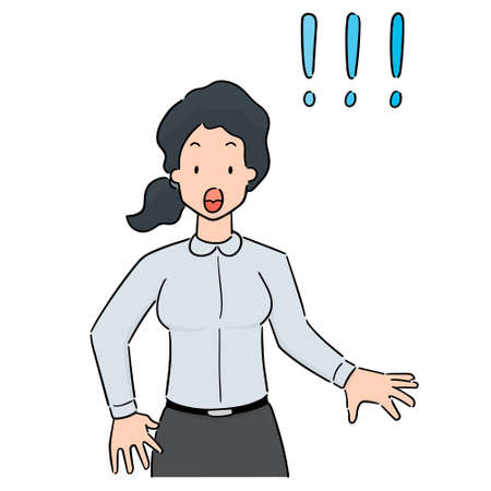vector of woman surprisingのイラスト素材