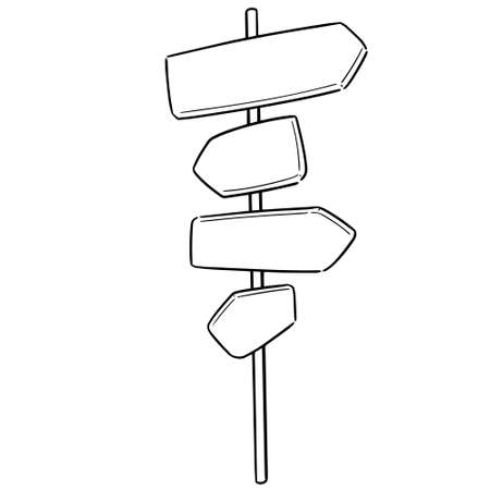 vector of direction postのイラスト素材