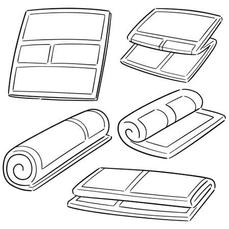 vector set of newspaperのイラスト素材
