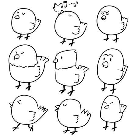 vector set of birdのイラスト素材