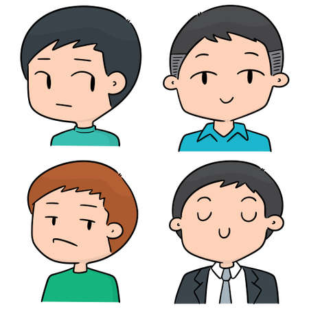 vector set of menのイラスト素材