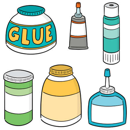vector set of glueのイラスト素材
