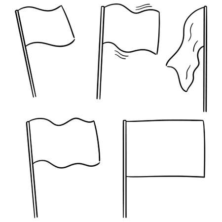 vector set of flagsのイラスト素材