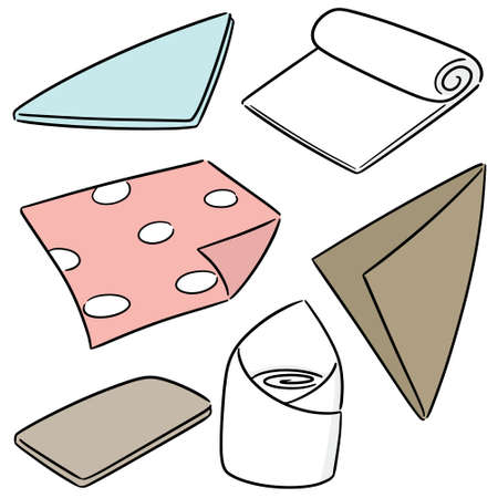 vector set of napkinのイラスト素材
