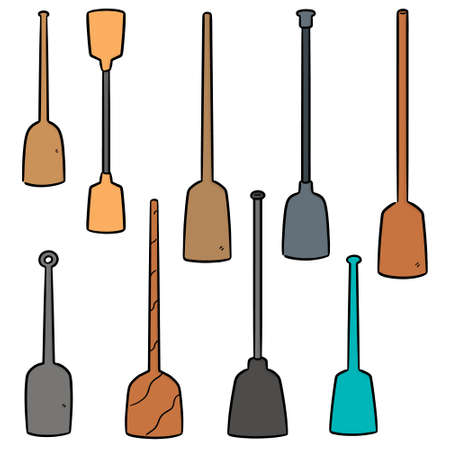 vector set of paddleのイラスト素材