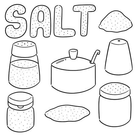 vector set of saltのイラスト素材
