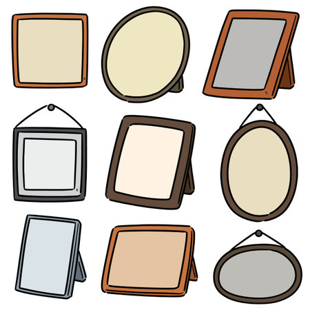 vector set of photo frameのイラスト素材