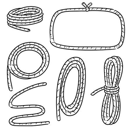 vector set of ropeのイラスト素材