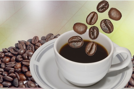 coffee cup and beanの写真素材