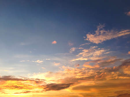 A colorful sky with cloud.