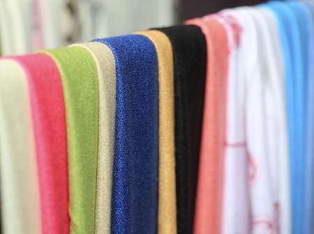 A colorful clothes is show in the store.の写真素材