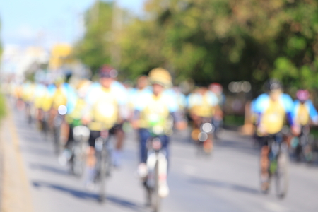 A blurry bike bicycle in Thailand.の写真素材