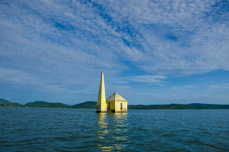 breakfast island at chilika lake odisha indiaの写真素材