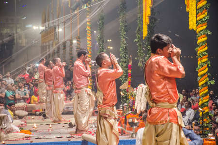 GANGA AARTI AT DASAWAMEDH GHAT VARANASI