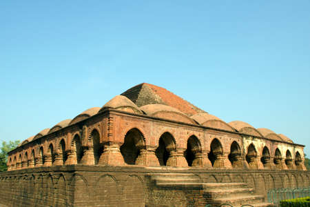 bishnupur west bengal india on december 12th 2016: ancient & famous rasmancha at bishnupur west...