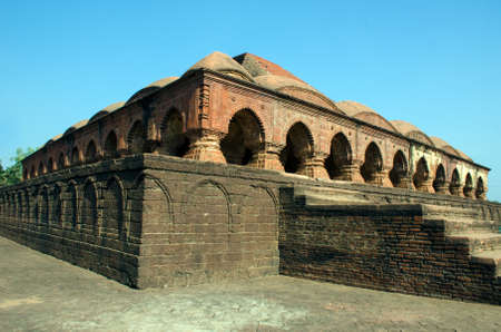 bishnupur west bengal india on december 12th 2016: ancient & famous rasmancha at bishnupur west bengal indiaのeditorial素材