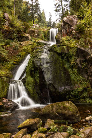 Waterfall in the black forestの写真素材
