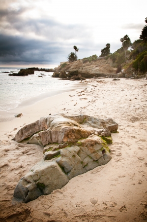 Rock formations in Laguna Beach, Californiaの写真素材
