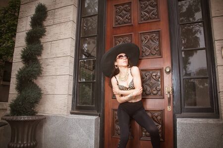 Beautiful Fashion model wearing 80