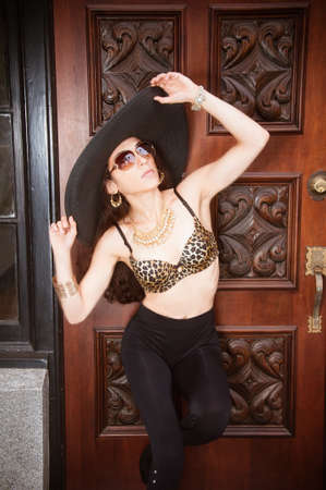 Beautiful Fashion model wearing 80