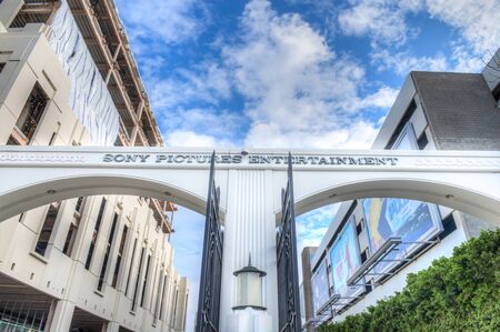 LOS ANGELES, CA - JANUARY 10th: The Culver City east gate of Sony Pictures Entertainment on January 10, 2016 in Los Angeles. The studio lot contains the iconic former MGM Studios and Columbia Pictures.のeditorial素材