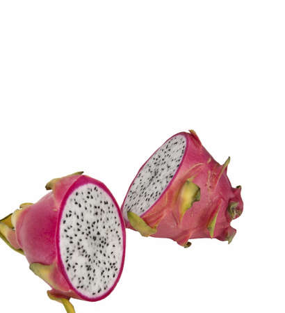 pitahaya cut in 2 piecesの写真素材