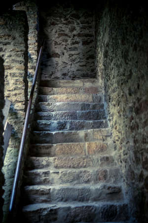Stairs in a old castleの写真素材