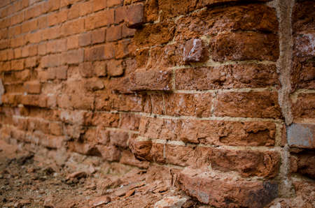 Old brick wallの写真素材