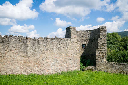 Old walls from a castleの写真素材