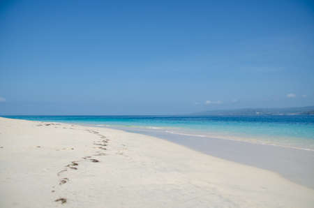 White Beach in the Dominican Republic with a blue oceanの写真素材