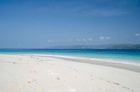 White Beach in the Dominican Republic with a blue oceanの写真素材