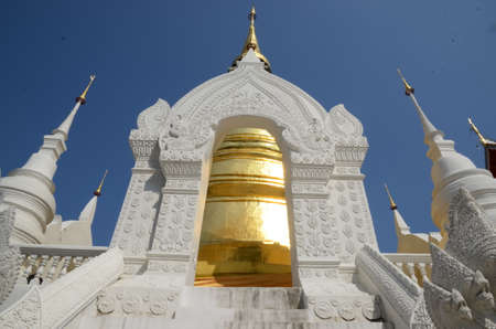 Golden chedi of Wat Suan Dok in Chiang Maiの写真素材
