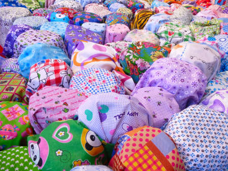 Colorful textile in a market in Chiang Mai