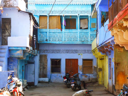 Colorful courtyard in the city of Bundiのeditorial素材