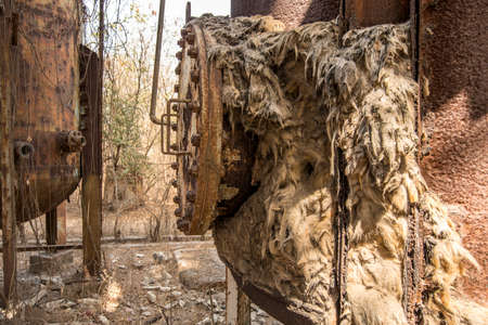 Abandoned Union Carbide Pesticide Factory, Bhopal, Indiaの写真素材