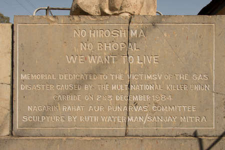 Abandoned Union Carbide Pesticide Factory, Bhopal, Indiaの写真素材