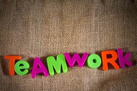 Teamwork Dictionary Definition Low key close upの写真素材