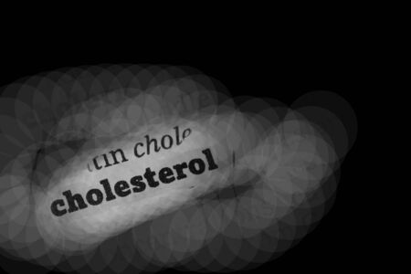Cholesterol  Dictionary Definition single word with soft focusの写真素材