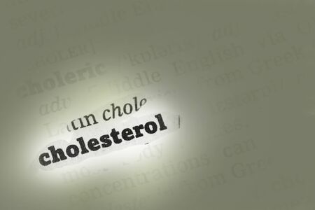 Cholesterol  Dictionary Definition single word with soft focusの写真素材