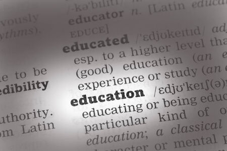 Education   Dictionary Definition single word with soft focus