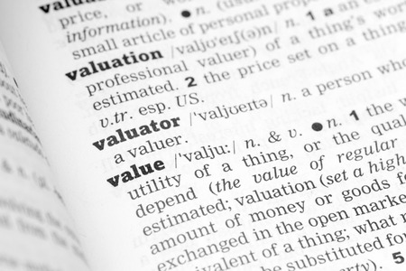 Value Dictionary Definition single word with soft focus