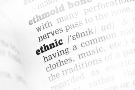Ethnic Dictionary Definition closeup with soft focusの写真素材