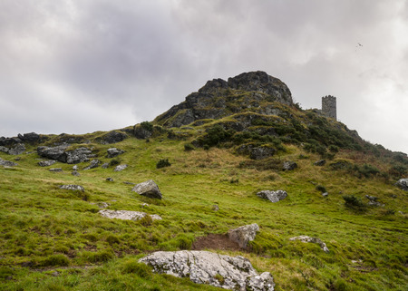Brentor Church Dartmoor National Park in Devon Ukの写真素材